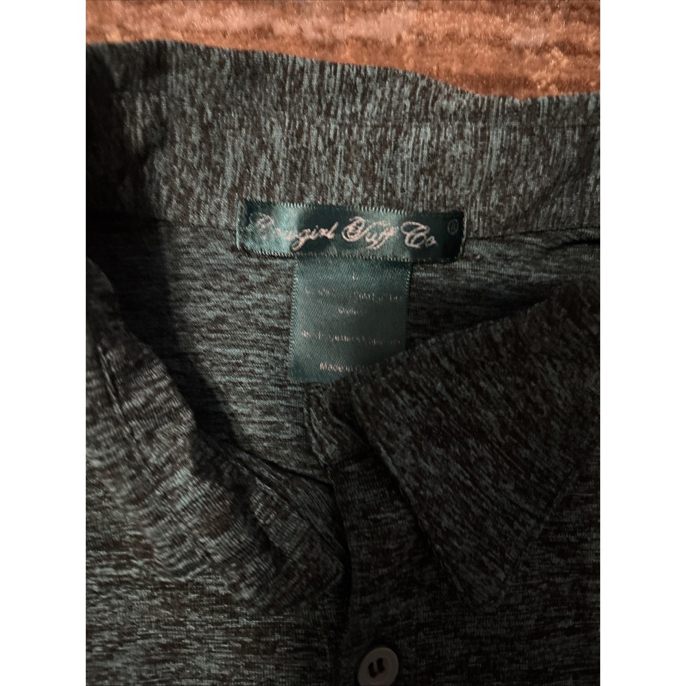 Cowgirl Tuff Company Green Black Button-Up Long Sleeve Stretch Shirt Western Lg - Picture 3 of 6